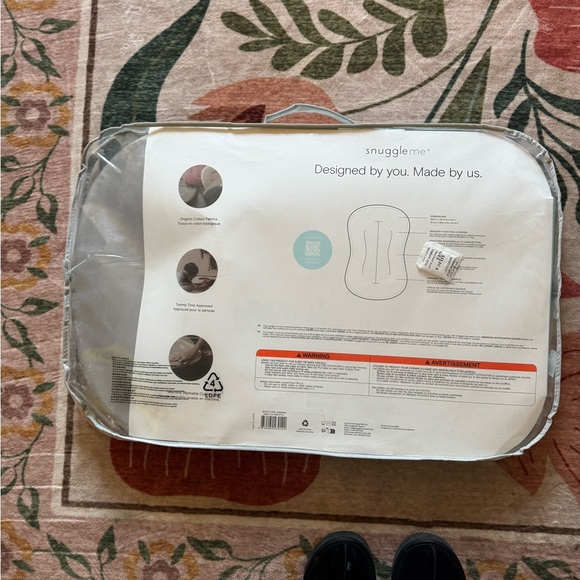 Snuggle Me Stone Gray Organic Curve Infant Lounger NEW - Picture 4 of 4